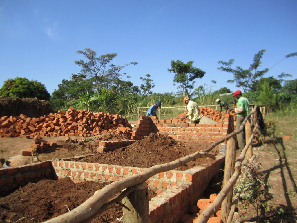 Fundament für einen neuen Bau